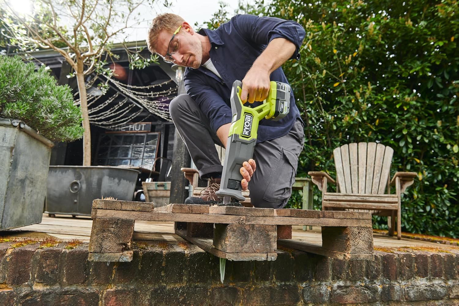Detalle de Ryobi RRS18BL-0 18V brushless reciprocating saw