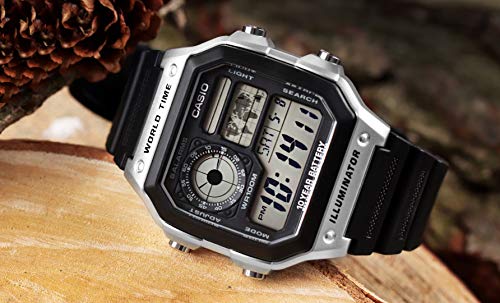 Thumbnail 3 de Casio AE-1200WH-1CVEF: reloj deportivo casual para hombre en tono negro con silicona