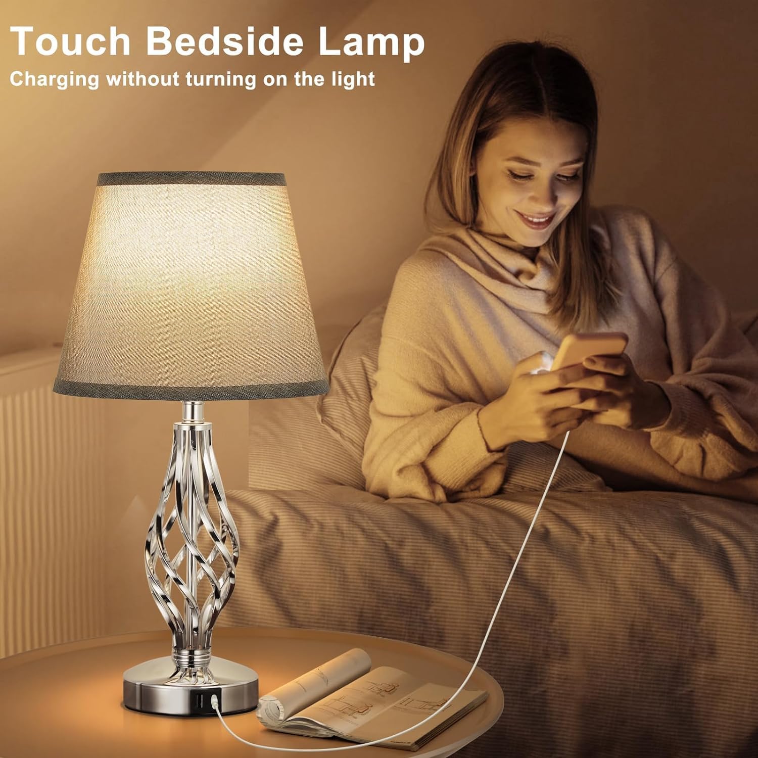 Thumbnail 3 de Aooshine Touch Table Lamps 2-pack 🛋