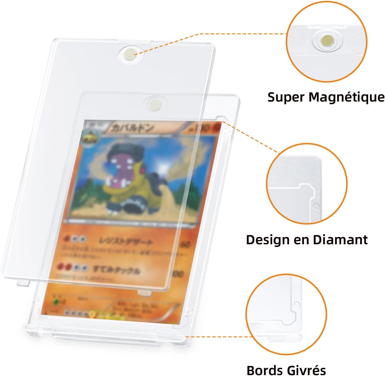 Detalle 2 de Tolesum Lot de 10 protège-cartes magnétiques 35 PT transparents avec protection UV