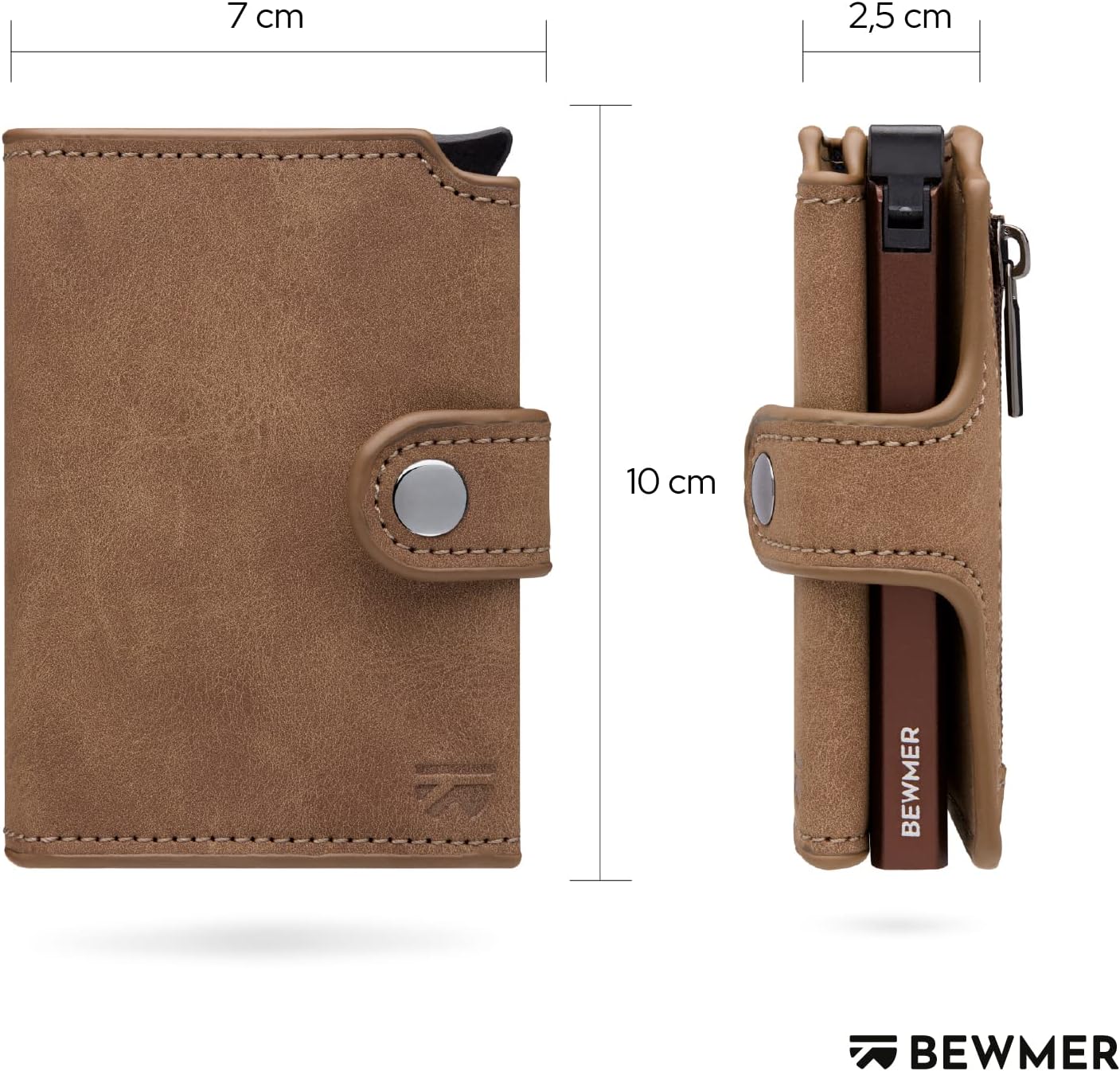 Thumbnail 4 de BEWMER v2 Portafoglio Uomo Slim in Similpelle con Protezione RFID Anticlonazione – Porta Carte di Credito fino a 9 Tessere