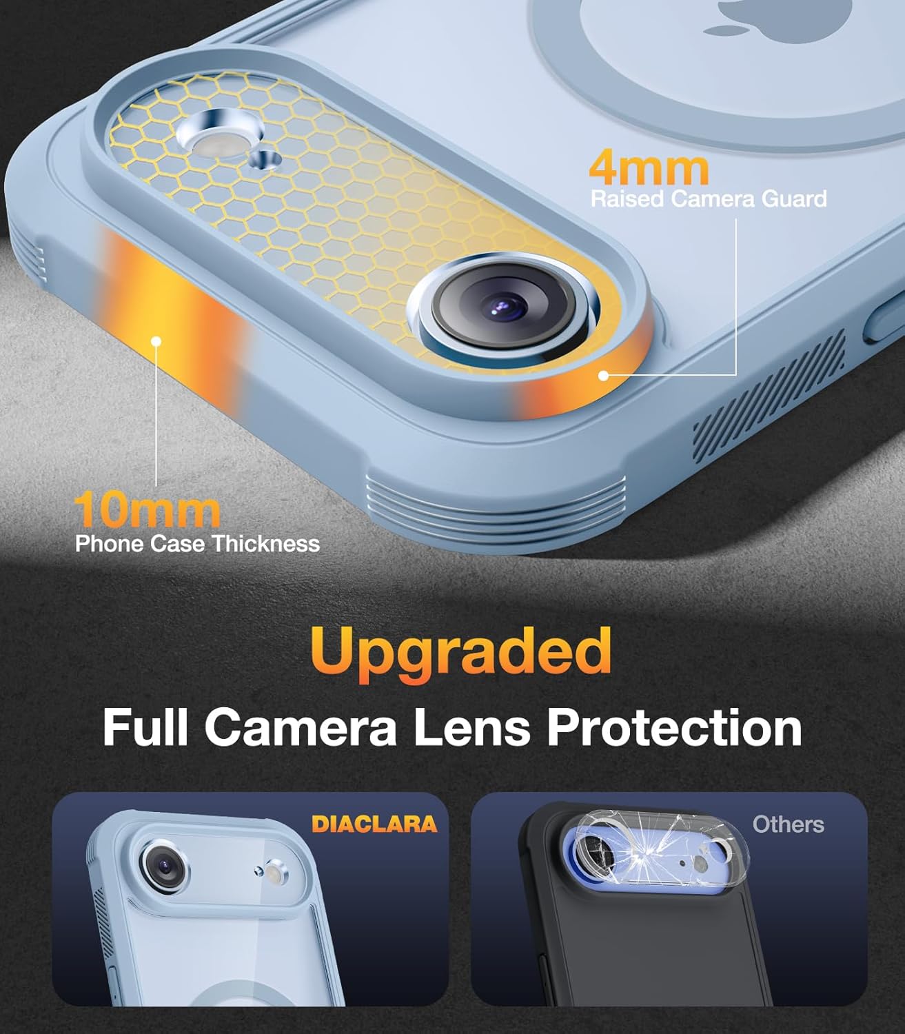 Thumbnail 4 de Diaclara Magnetic for iPhone Air Case 6.5-Inch: Full-Body Protection with Built-In Screen Protector
