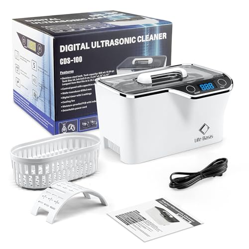 Thumbnail 8 de LifeBasis CDS-100 Ultrasonic Cleaner: 600ML Jewellery Cleaner with 48KHz Power for Jewellery, Glass, Watches and More