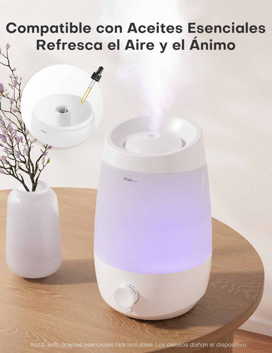 Thumbnail 6 de AROEVE Humidificador 2,5L difusor 250 ml/h