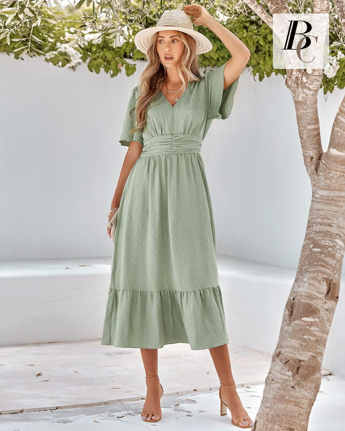 Thumbnail 1 de BebreezChic Sommerkleid Damen Lang Boho Elegant
