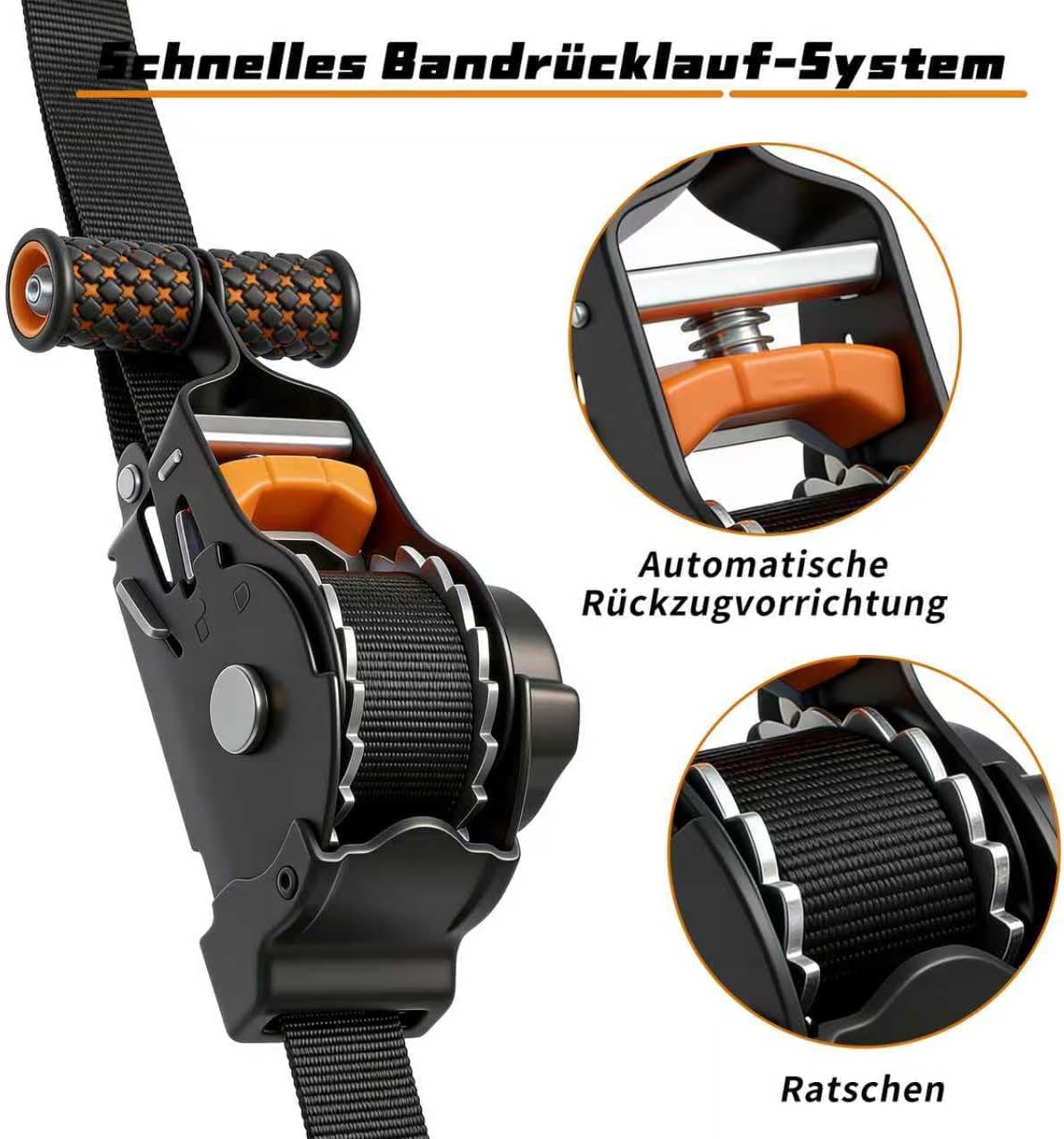 Thumbnail 3 de Spanngurt Automatik 3m x 25mm 2 Stück