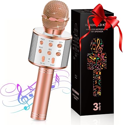 Detalle de GeschenPark Micrófono Karaoke Inalámbrico para Niñas 🎤