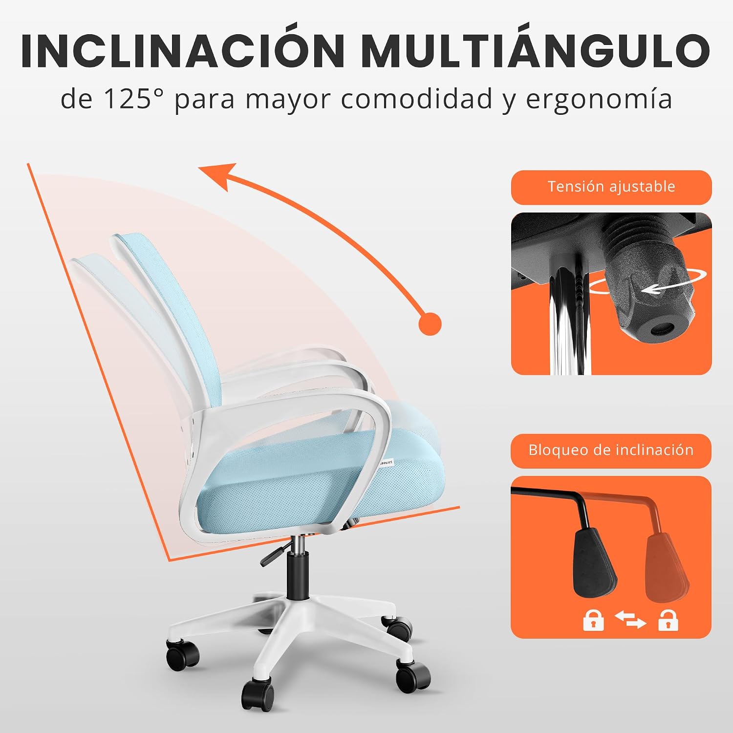 Thumbnail 5 de JUPPLIES Silla Escritorio Ergonomica 110 kg
