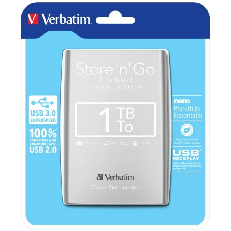 Verbatim Store n Go 1TB: disco duro externo 2.5" USB 3.0 Plug and Play