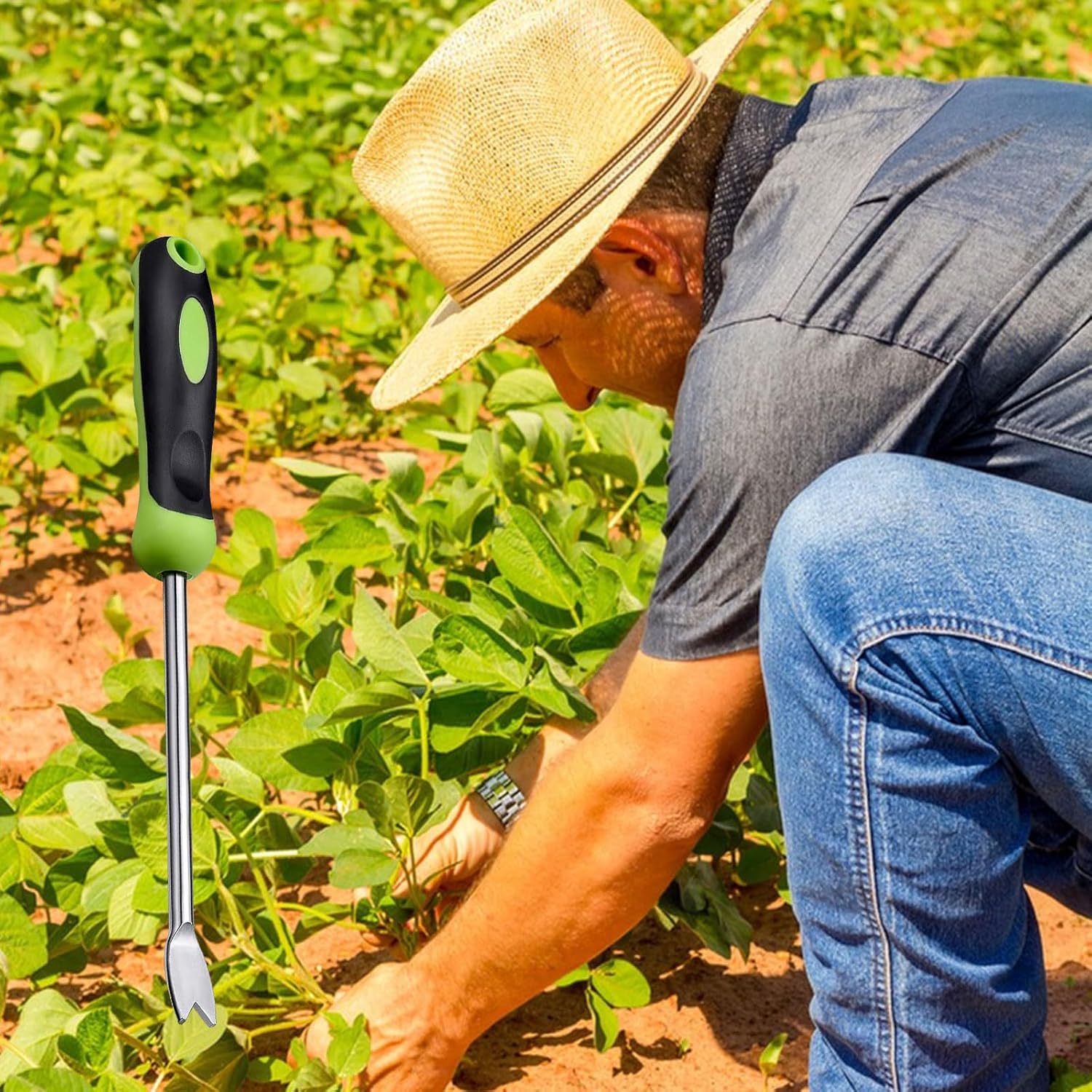 Thumbnail 4 de FENGQQKJ weedering tool set (pack of 2) with L-shaped and fork handle design