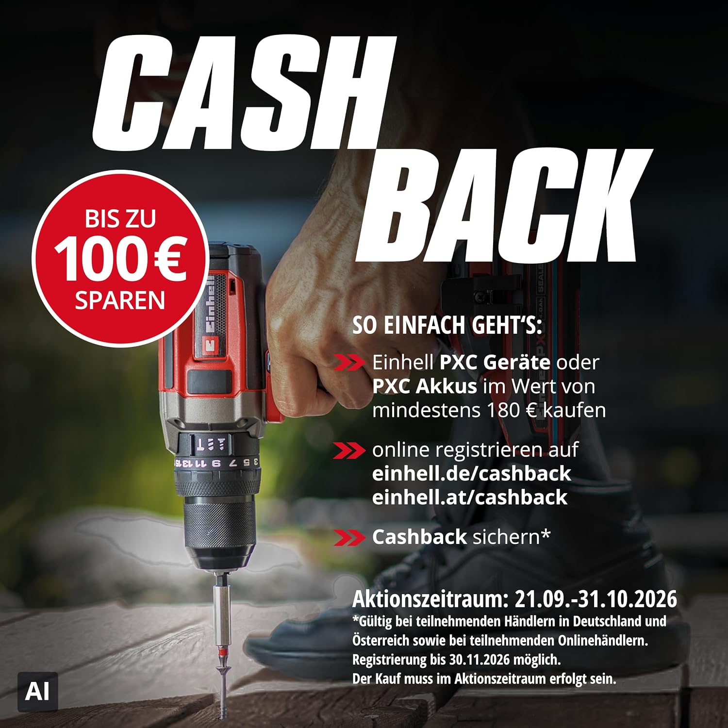 Detalle 2 de Einhell Professional Akku-Laubsauger VENTURRO 36/240 – kraftvoller 36 V Brushless-Laubsauger mit Häcksler