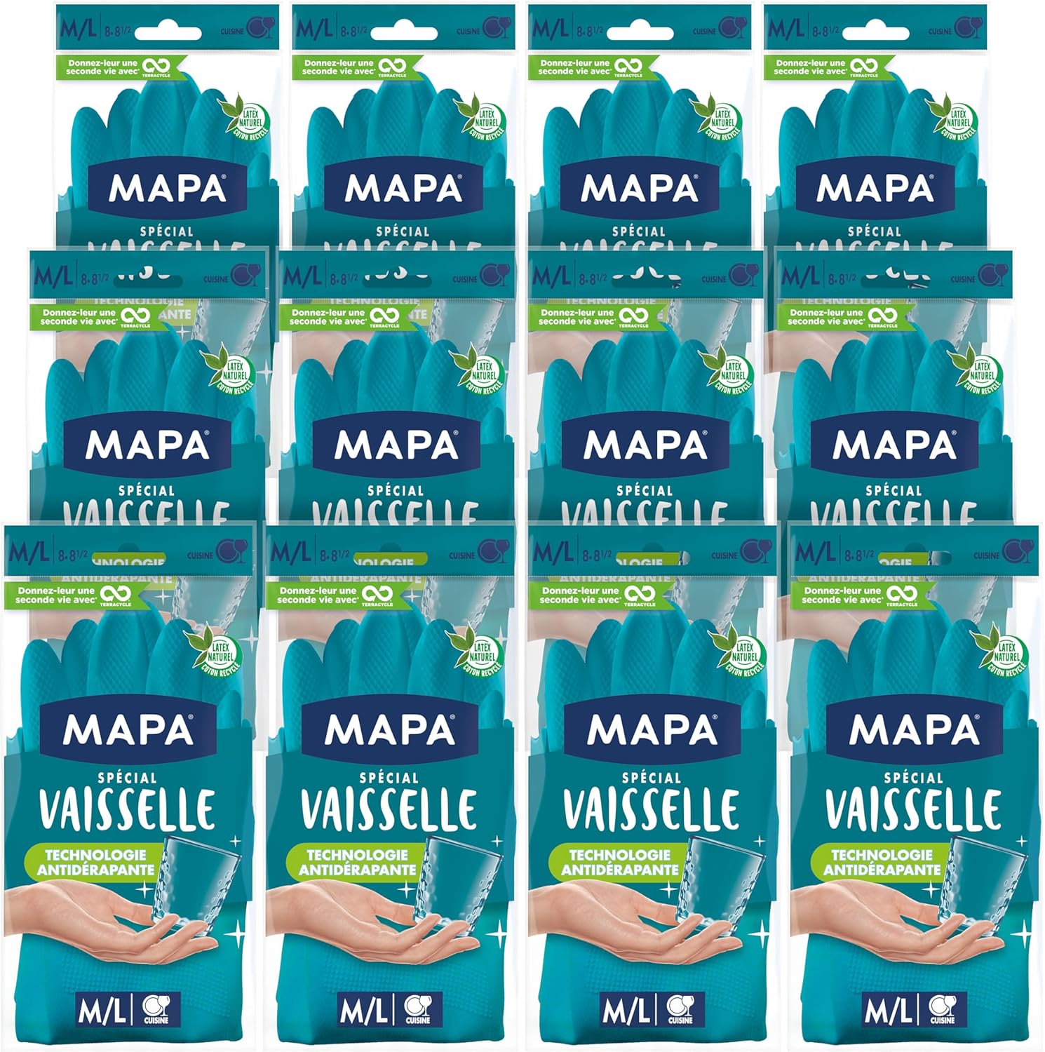 Detalle de MAPA Spécial Vaisselle gants antidérapants 12 paires