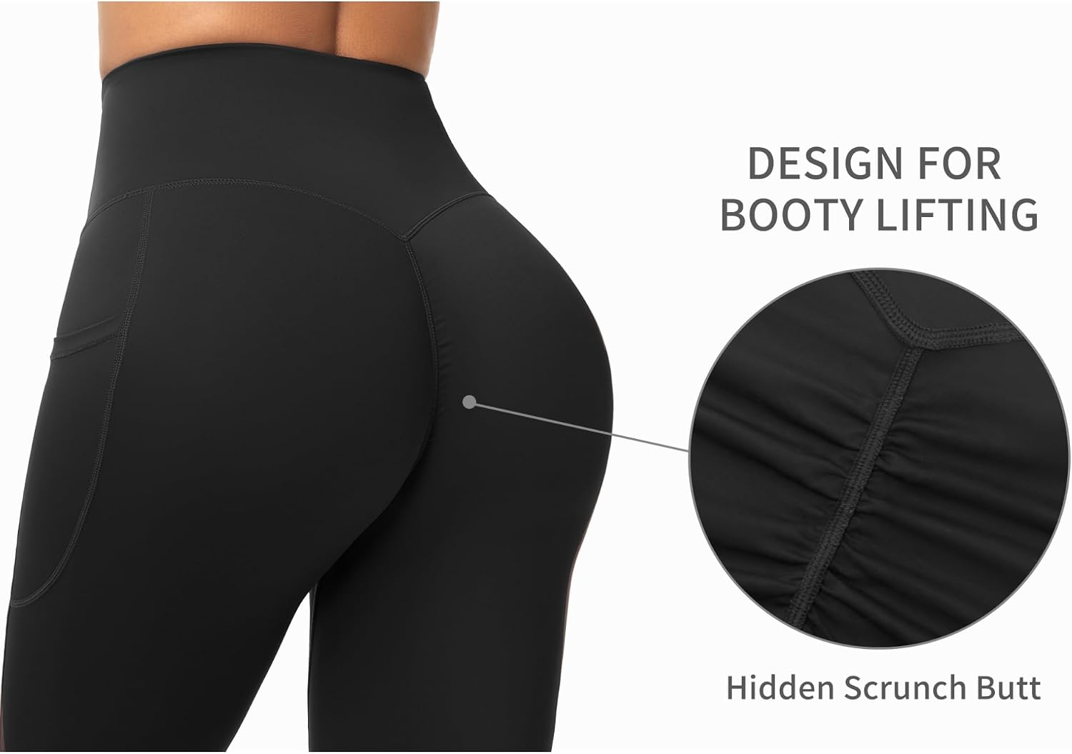 Thumbnail 3 de THE GYM PEOPLE Women's Scrunch Butt Lifting Leggings, High Waist, 4-Way Stretch