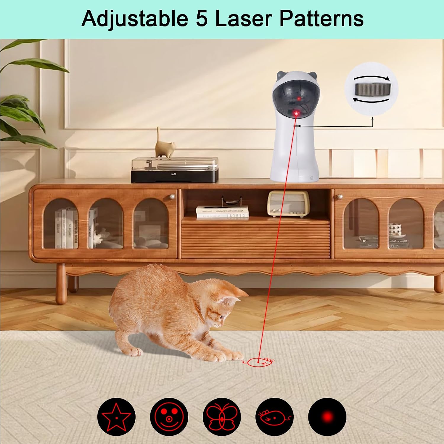 Detalle 2 de TBTeek Cat Toy Automatic, 5 Patterns đ±