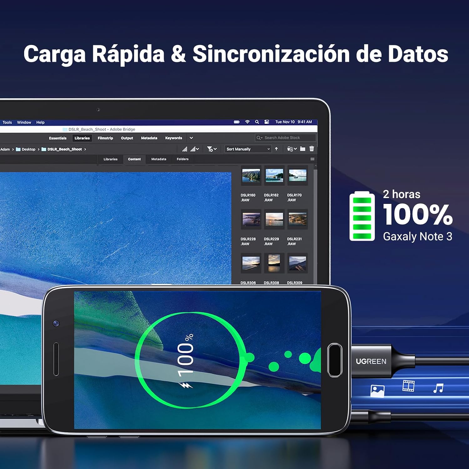 Thumbnail 4 de UGREEN Cable USB 3.0 a Micro B 0,5 m