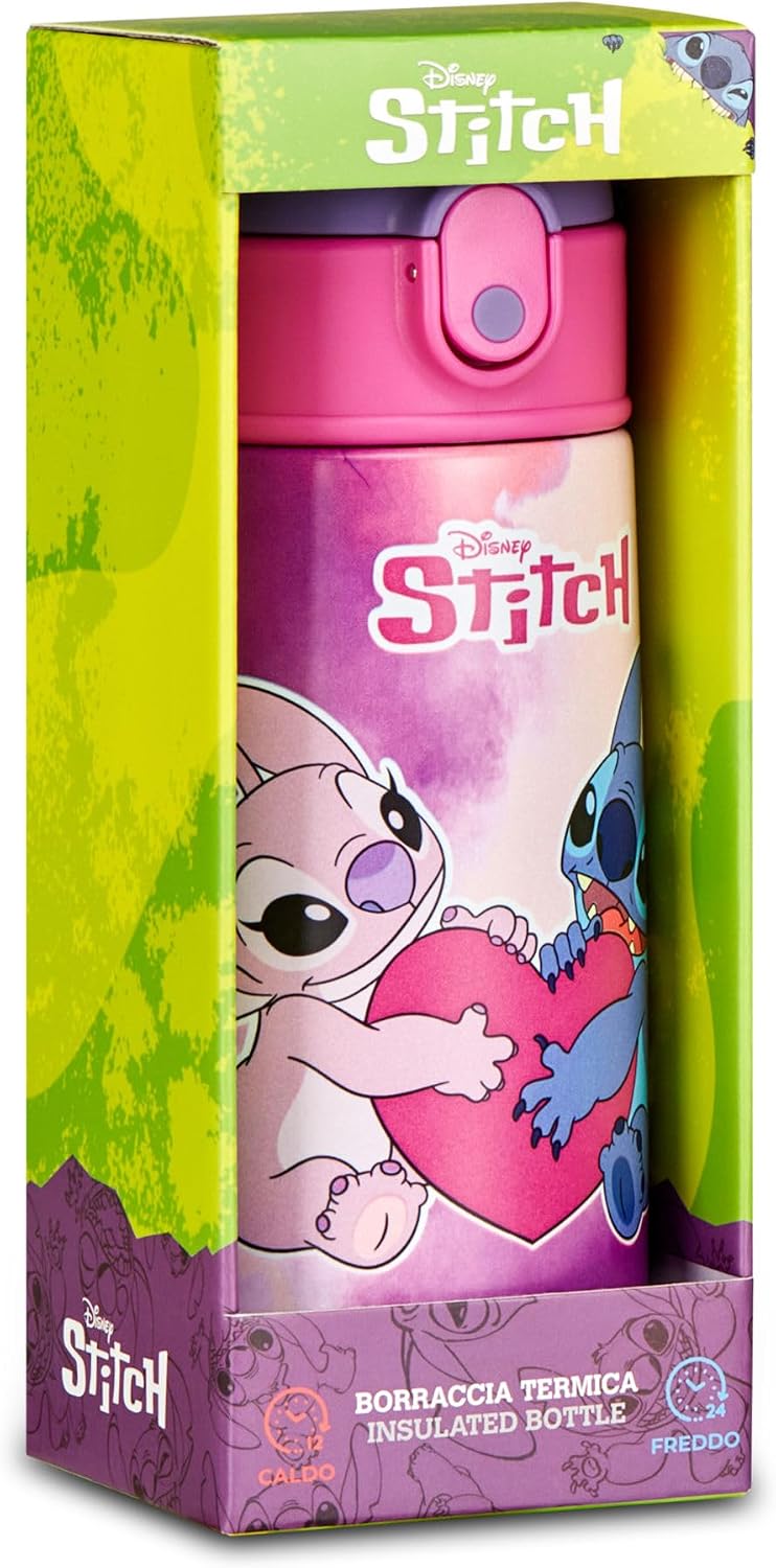Thumbnail 3 de Seven Borraccia Kid Stitch 460 ml - lilla in acciaio inox, BPA free, ermetica e resistente