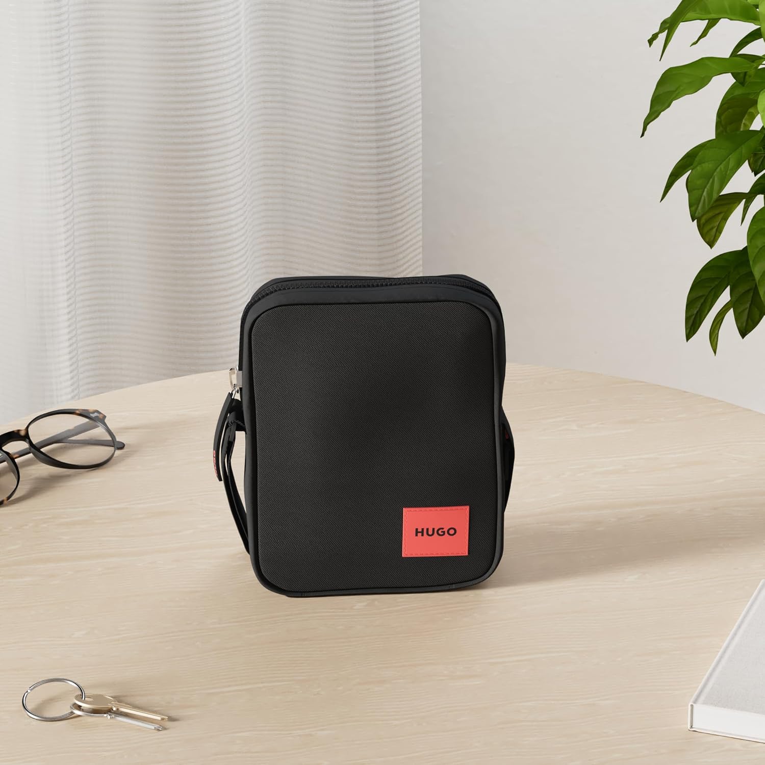 Thumbnail 2 de HUGO Herren Ethon 2.0N NS zip Reporter-Tasche mit gummiertem Logo-Label