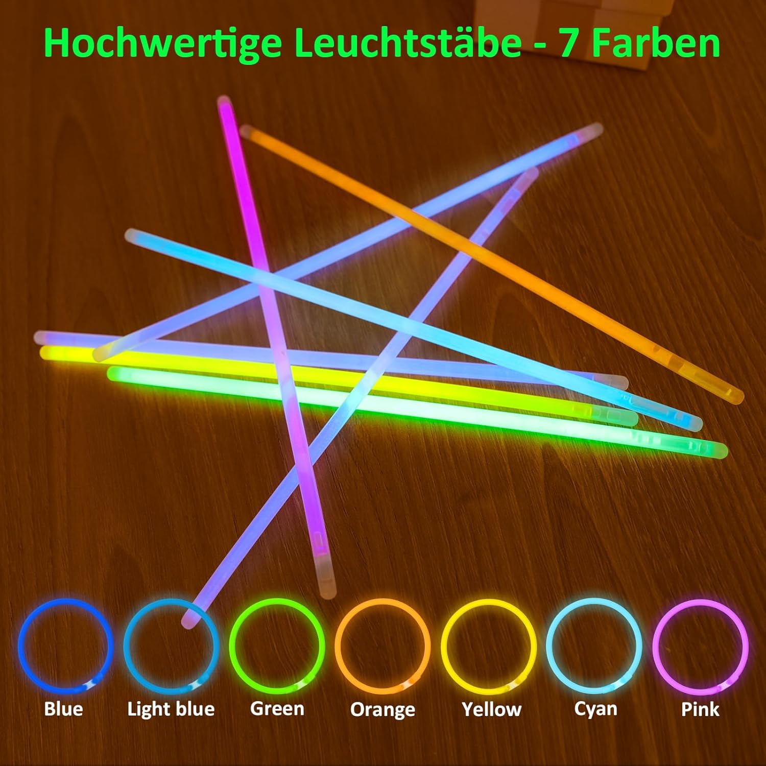 Thumbnail 3 de UooEA Barras Luminosas 100 pulseras fluorescentes