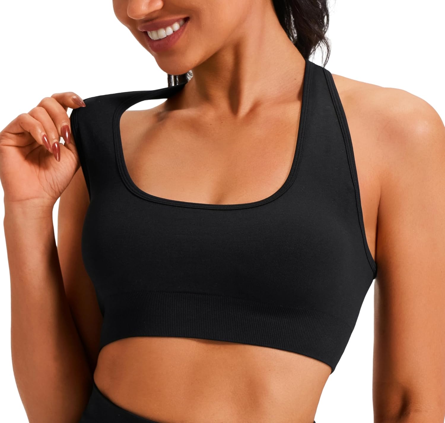 Thumbnail 1 de JOYSPELS Seamless Women's Sports Bra – Wide Strap, 4-Way Stretch, Wirefree with Removable Pads