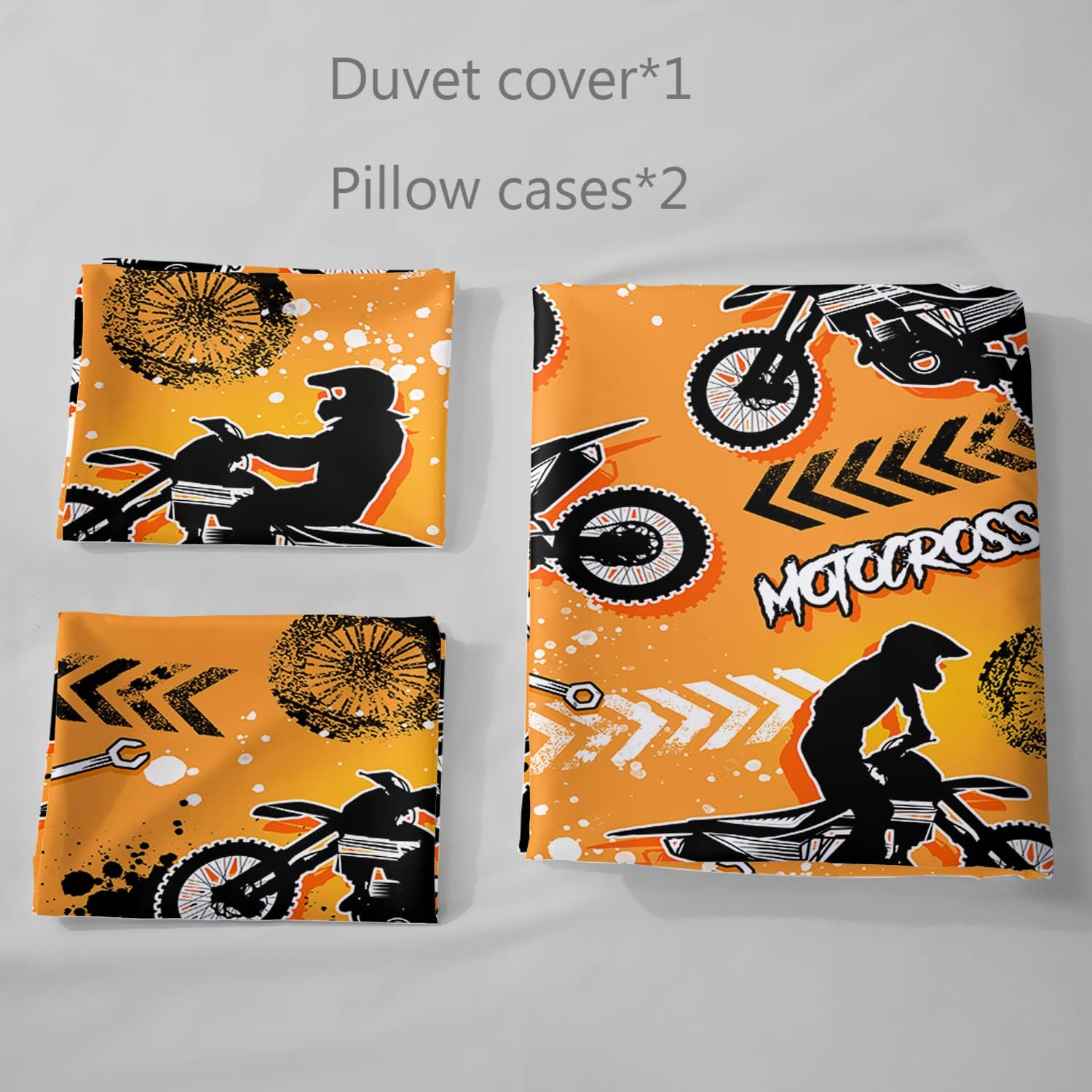 Thumbnail 6 de HAVOP Motorbike Duvet Cover Set – King Size for Kids (Motocross Theme)