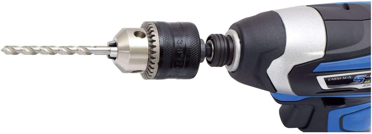 Detalle 2 de 高儀 EARTH MAN TKG-1311415 電動ドライバー用ドリルチャック 1.0~10mm・ハンドル付