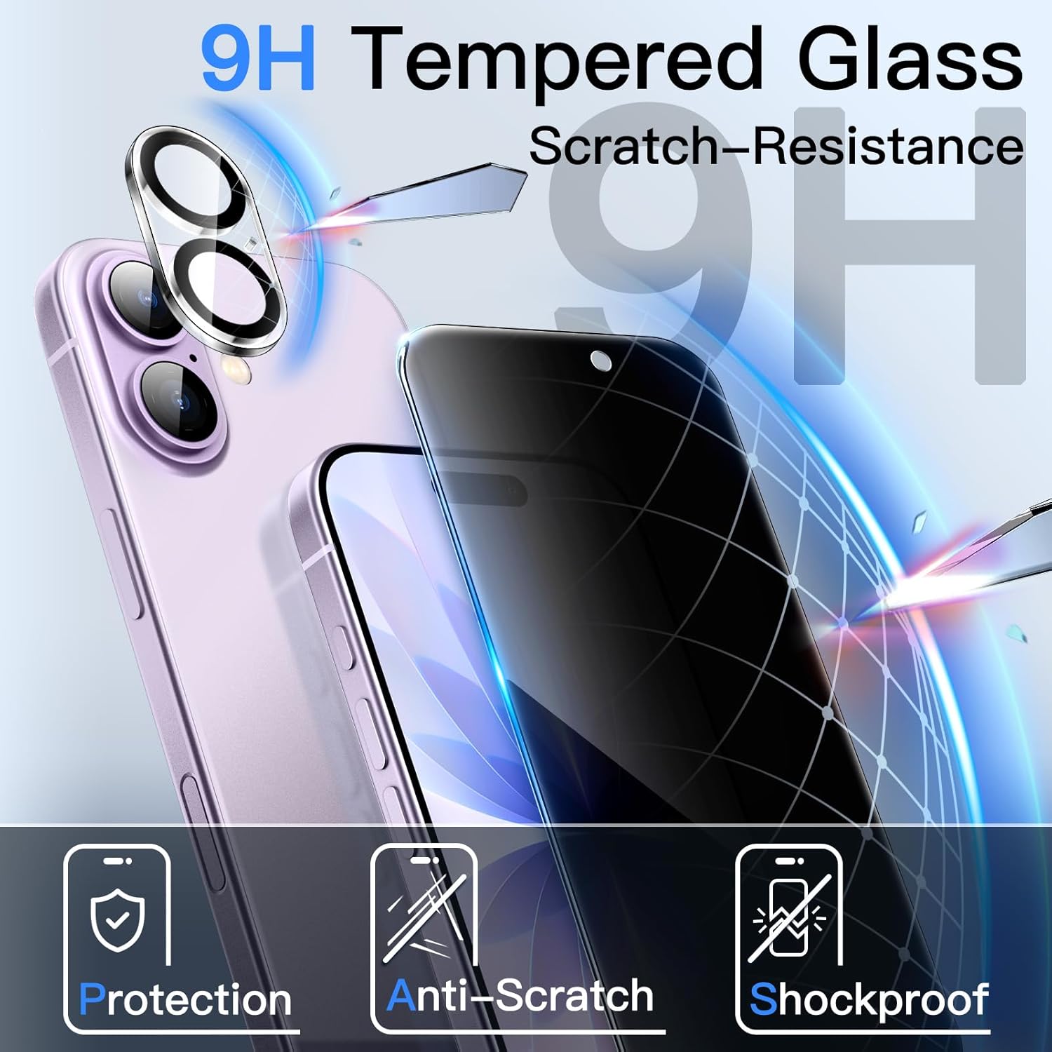 Thumbnail 4 de JETech Sichtschutzfolie für iPhone 17 6,3"