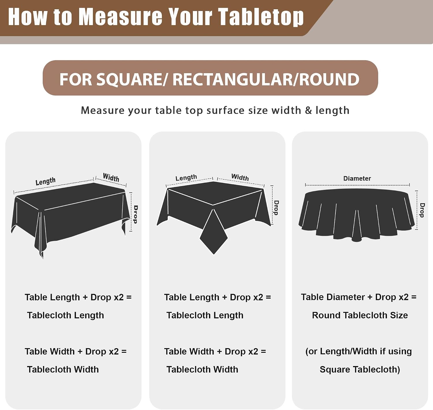 Thumbnail 6 de Fitable 8-Pack Ivory Round Tablecloths, 120-Inch Washable Polyester