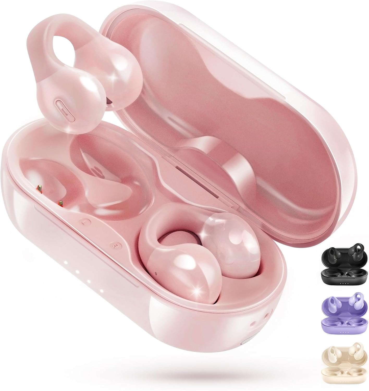 Detalle de King Lucky i21 Open Ear Clip On Earbuds: Open-ear Comfort for Active Lifestyles