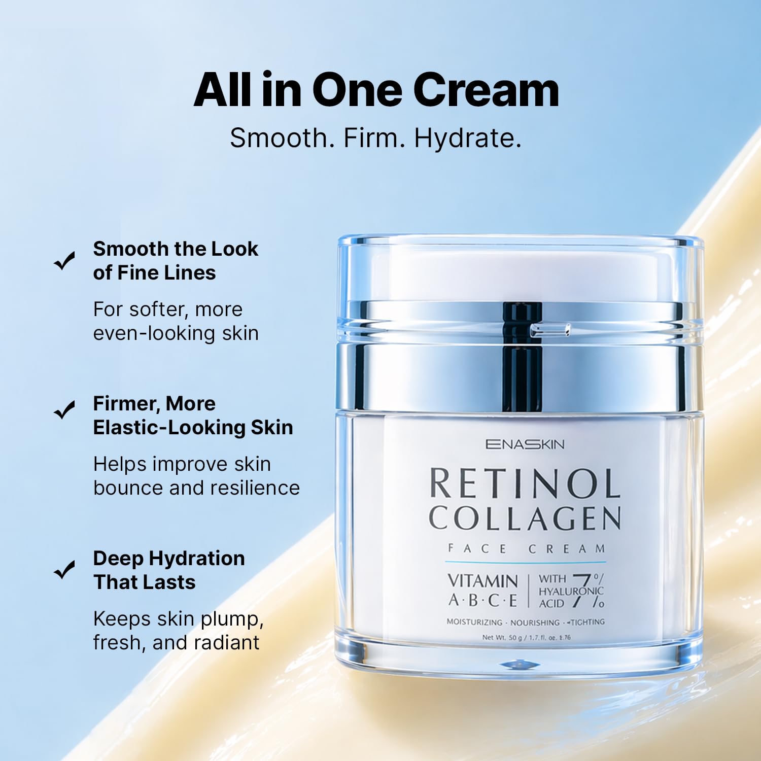 Detalle de EnaSkin Retinol Collagen Face Cream with 4D Hyaluronic Acid