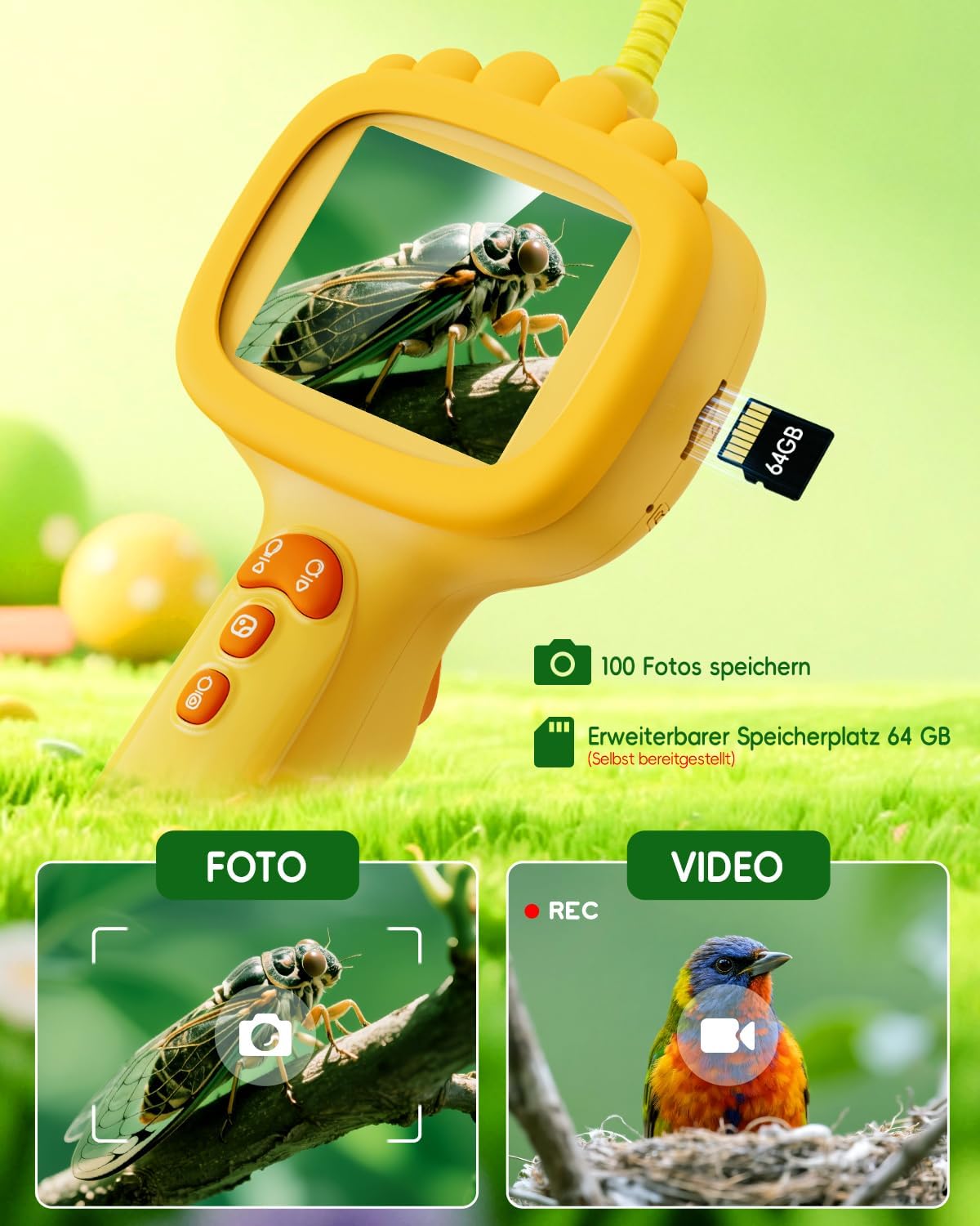 Detalle de Ashfly Endoskopkamera Kinder 1080P
