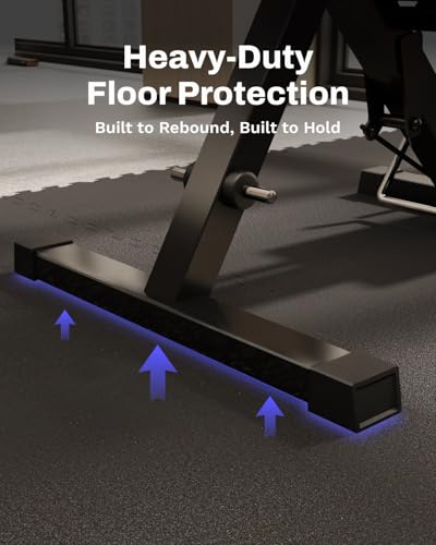 Detalle de AIRHOP 6 Matten 60x60x2 cm – Extra Dicke Gummierte Puzzlematte für Fitnessstudio und Heimfitness