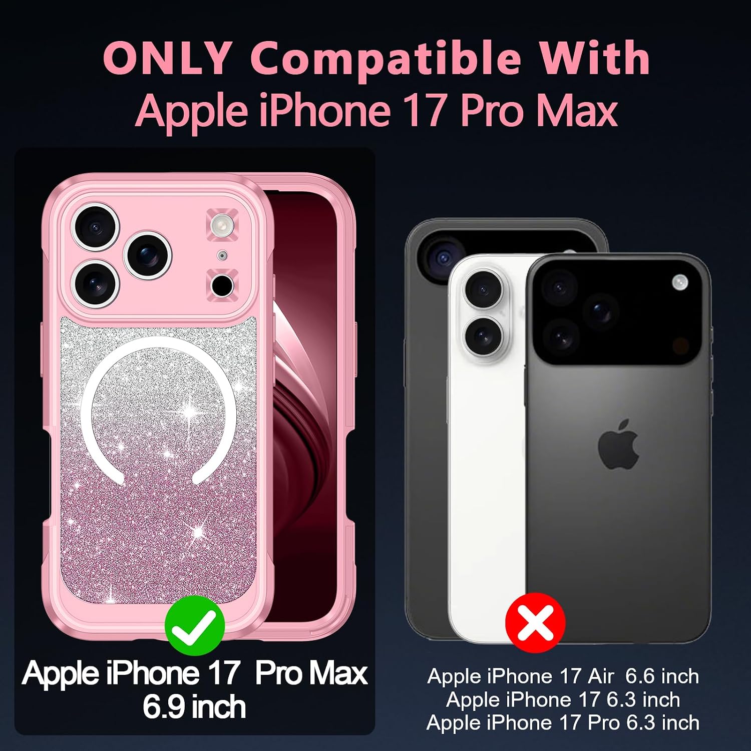 Detalle 2 de Hekodonk HC0975-01 iPhone 17 Pro Max Case with MagSafe and Built-In Protection