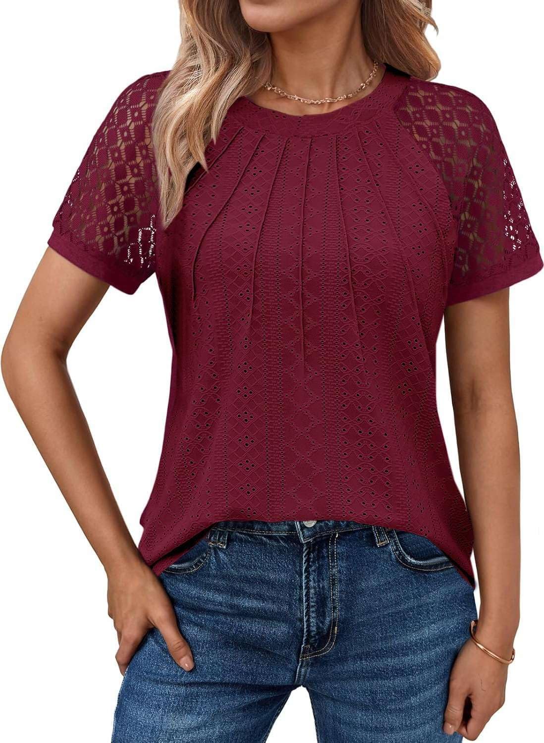 Detalle de Pawate Spitze Langarmshirt 100% Polyester