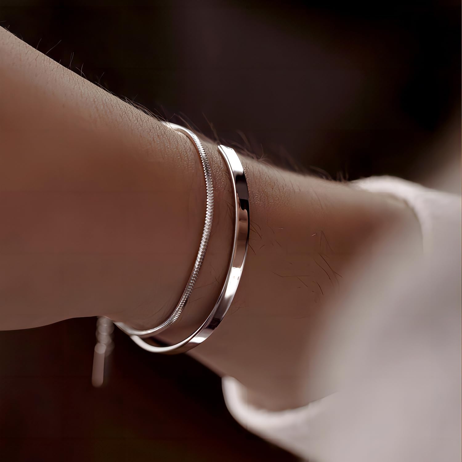 Thumbnail 4 de Halora Silber Armband Herren 3er Set Edelstahl