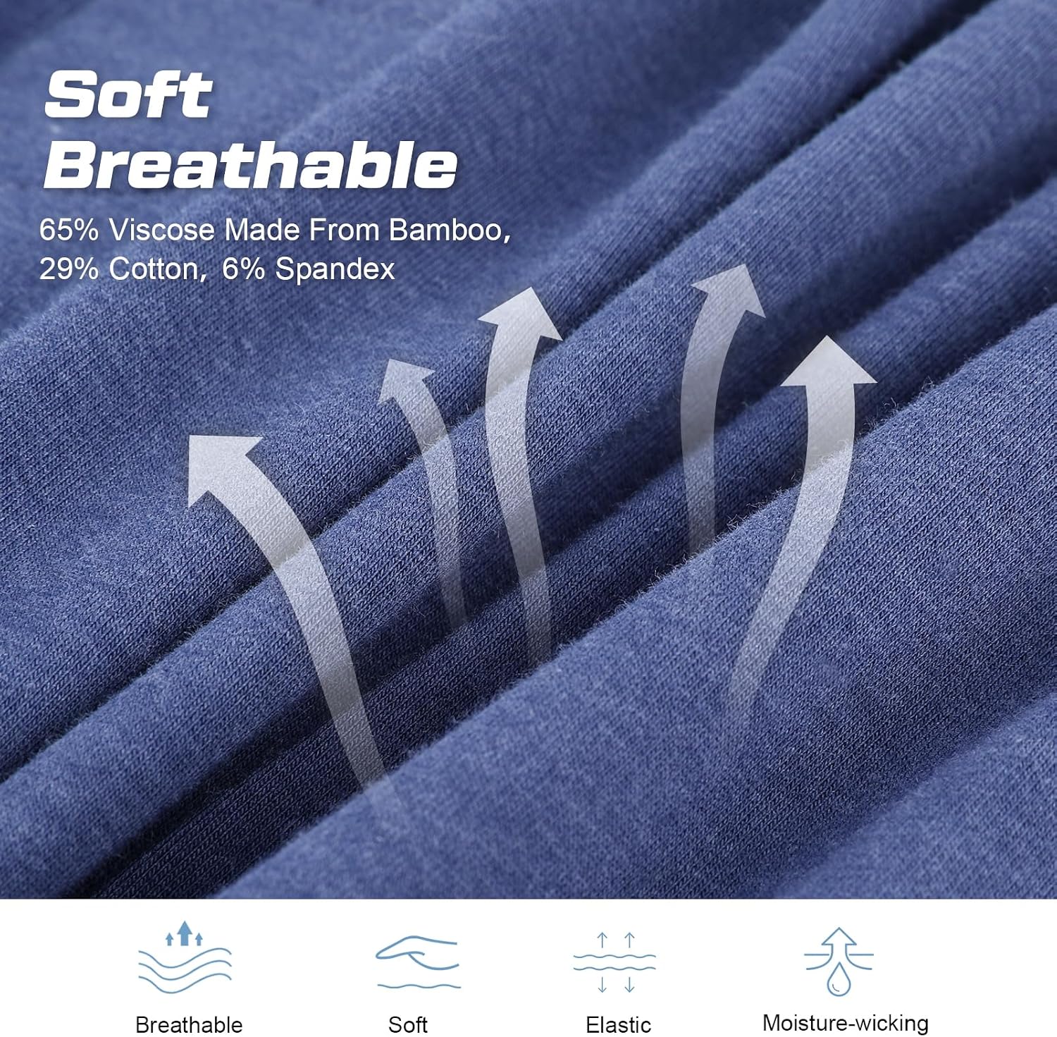 Thumbnail 1 de BAMBOO COOL Mens Pajama Pants Sleep Lounge Bottoms: Soft, breathable, and pocketed in a 2-pack