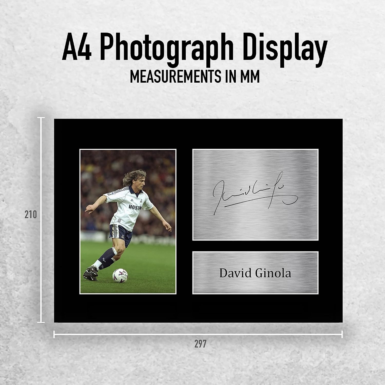 Thumbnail 1 de HWC Trading A4 David Ginola signed print 1 A4