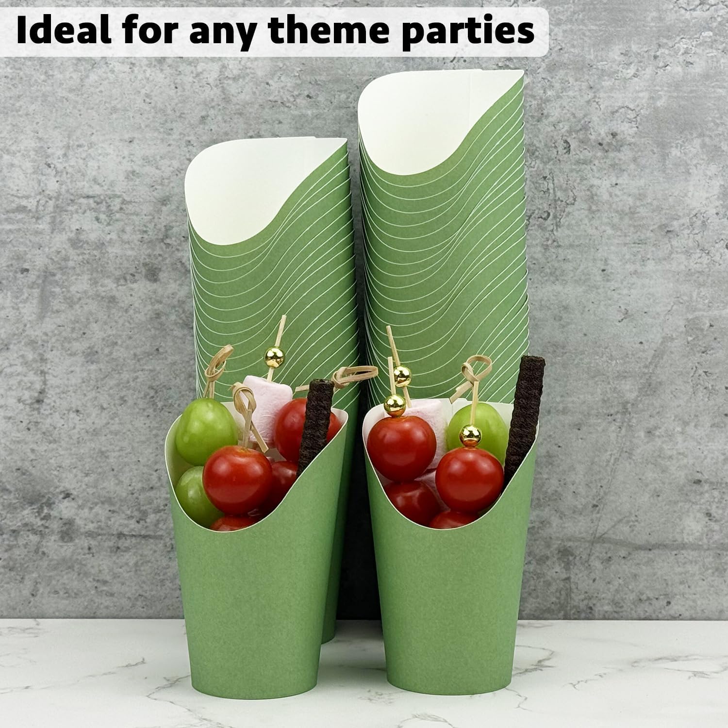 Thumbnail 5 de CAMKYDE Charcuterie Cups Sage Green, 12 oz Paper Fry Cups, 50-Pack
