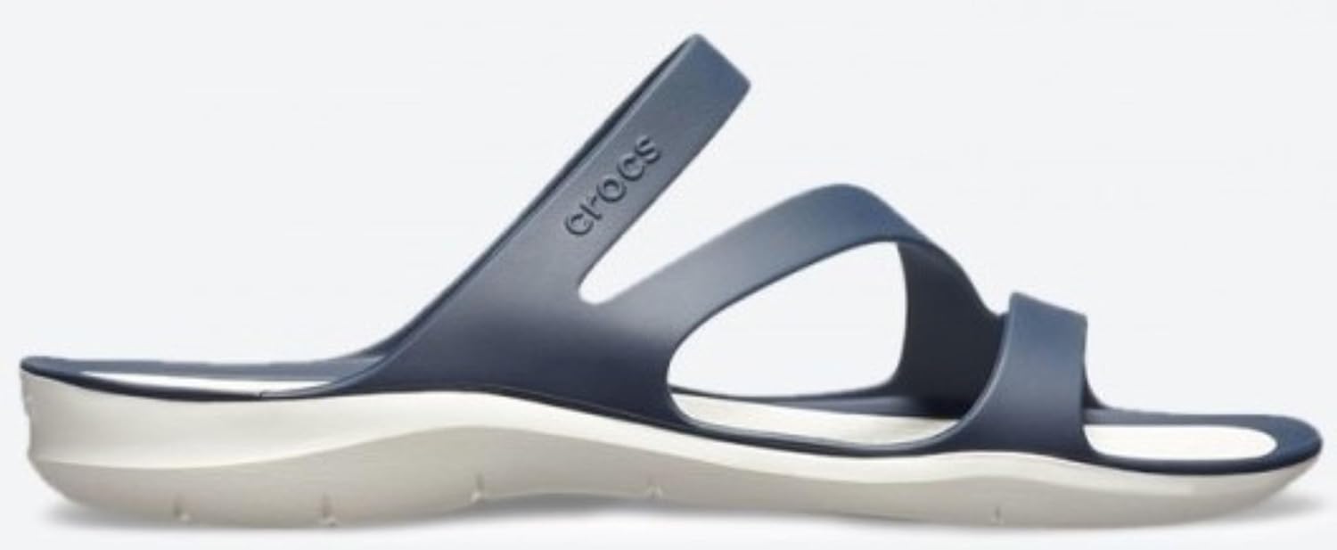 Detalle de Crocs Swiftwater Sandal W 203998462 – Wasserfeste Sandalette mit TPU-Bändern und Flex-Kerben