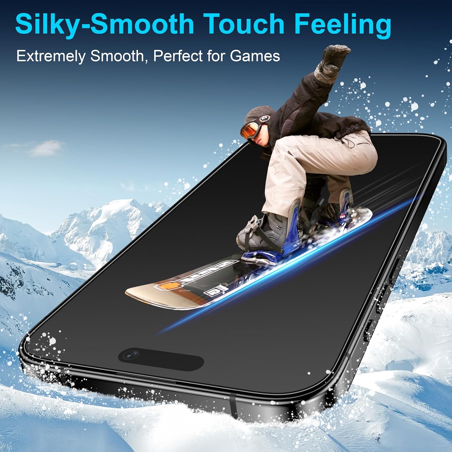 Detalle de Mothca matte Displayschutzfolie für iPhone 17 Pro Max / 16 Pro Max (6,9 Zoll) – 2er Pack mit Quick-Fix Rahmen