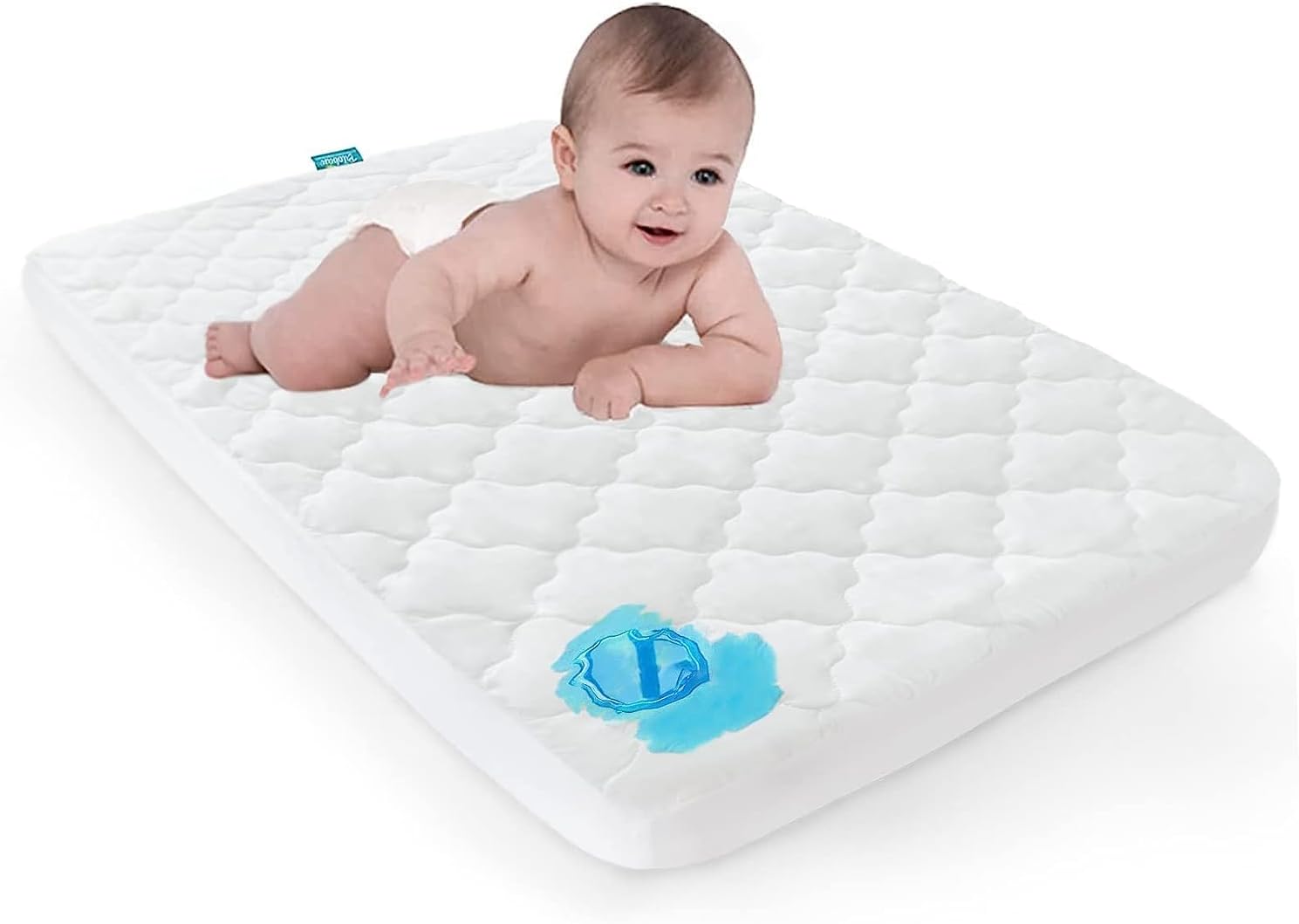 Thumbnail 6 de SPRINGSPIRIT Waterproof Travel Cot Mattress Protector for 95x65cm Cots