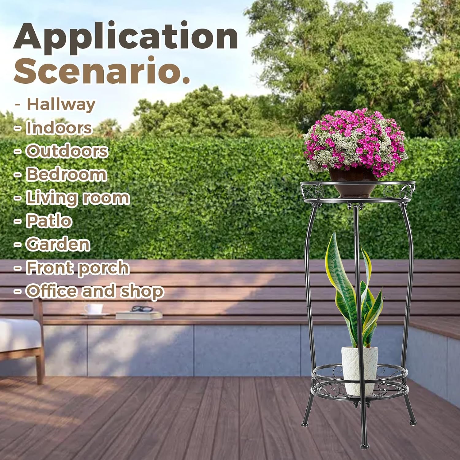 Detalle de Kavlium Plant Stand, 2-Tier