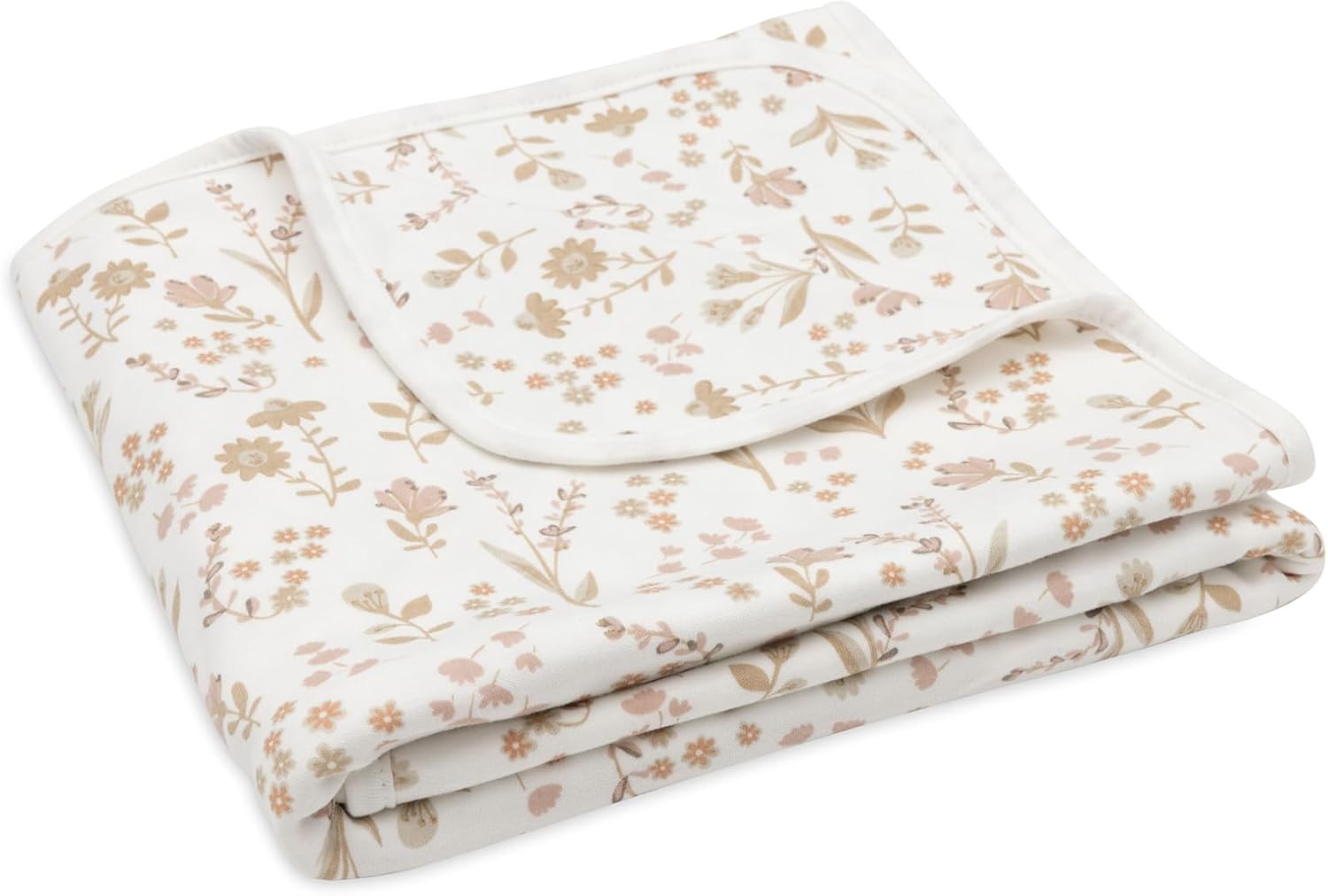 Detalle 2 de Jollein Bloomy Jersey babydeken 513-511-68076, 75 x 100 cm, katoen, 1,0 TOG
