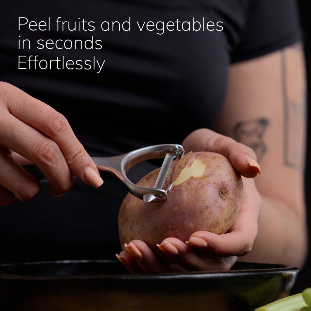 Detalle 2 de CREADY 0001 Y-Design Peeler with Stainless Steel Blade and Non-Slip Handle