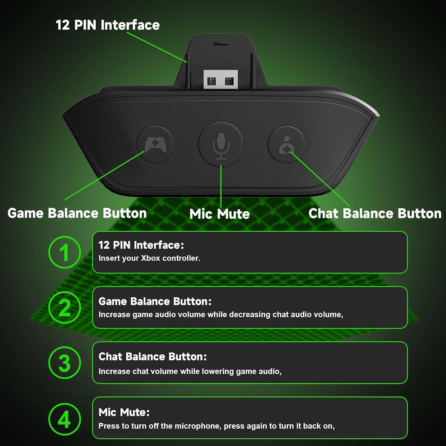 Detalle de Gamrombo Wireless Gaming Headset for Xbox, PS5, Nintendo Switch & PC