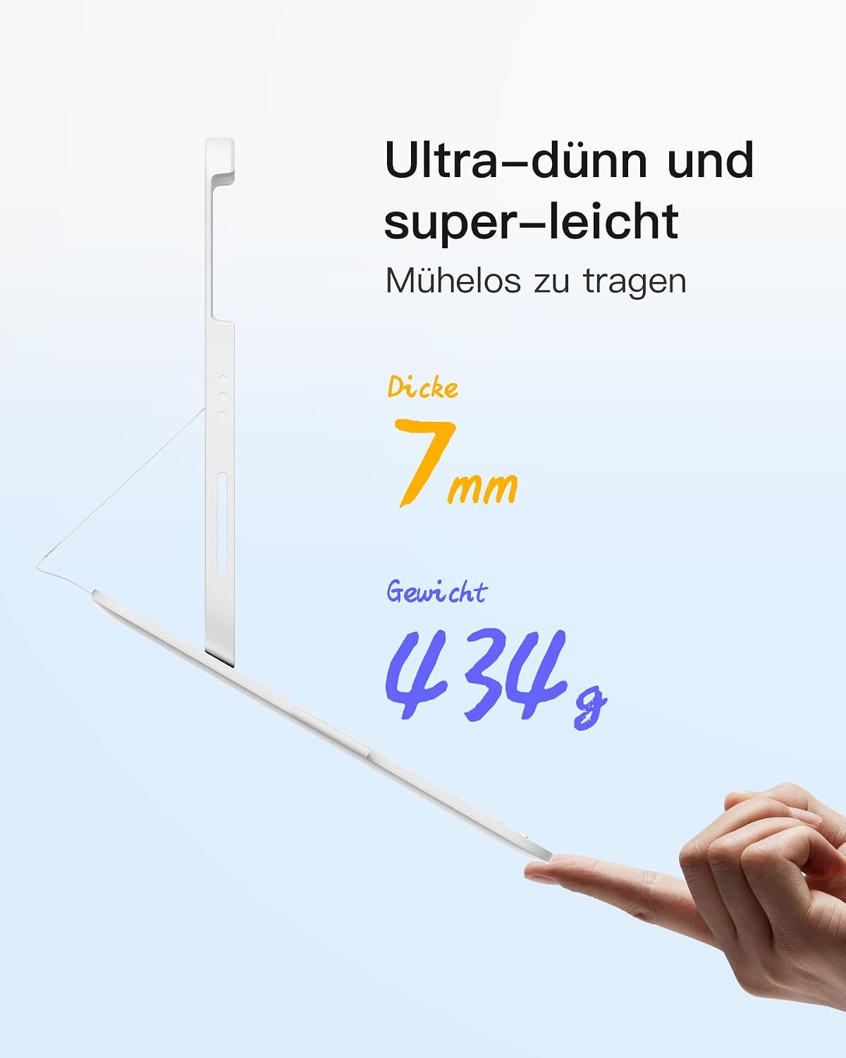 Detalle de Inateck AirTap BK2007 iPad Hülle mit Tastatur 11 Zoll