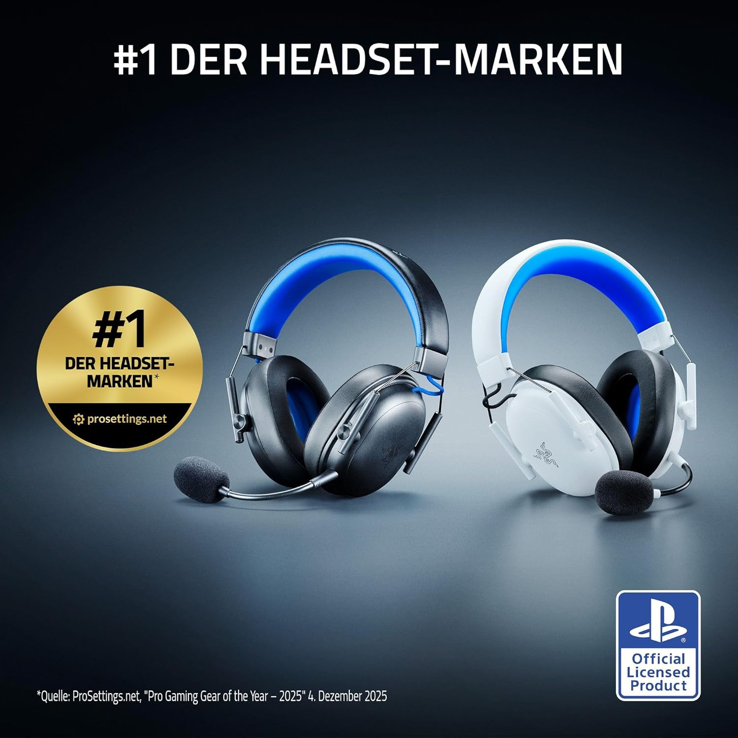 Detalle de Razer BlackShark V3 X HyperSpeed PlayStation – Kabelloses E‑Sport Gaming Headset (Weiß, 270 g)