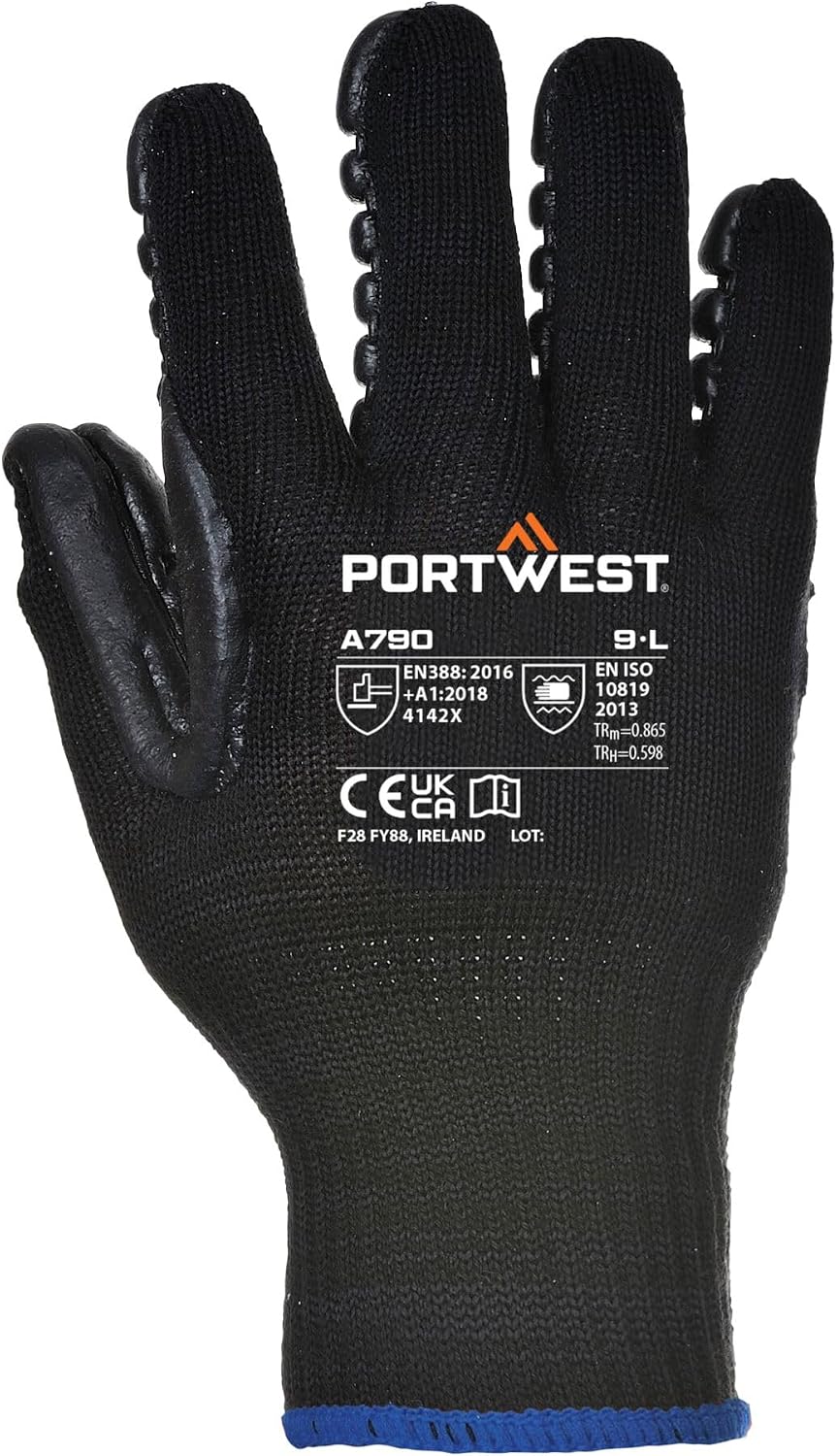 Detalle de Portwest A790BKRXL guanto antivibrazioni 40%