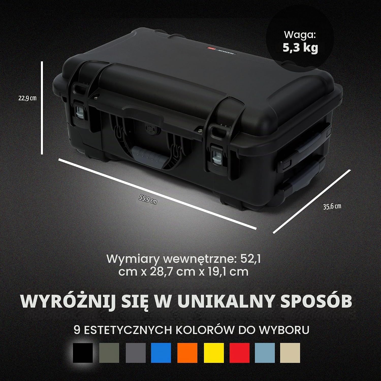 Detalle de NANUK 935 – wodoodporne twarde etui podręczne na kółkach z żywicy NK-7