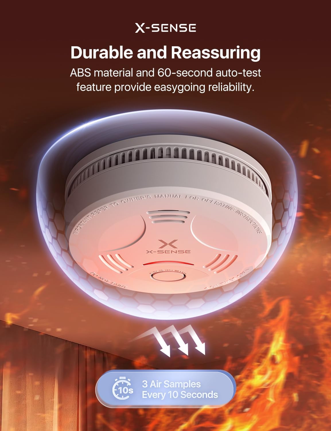 Detalle 2 de X-Sense SD11 10-Year Smoke Alarm 🔥📢