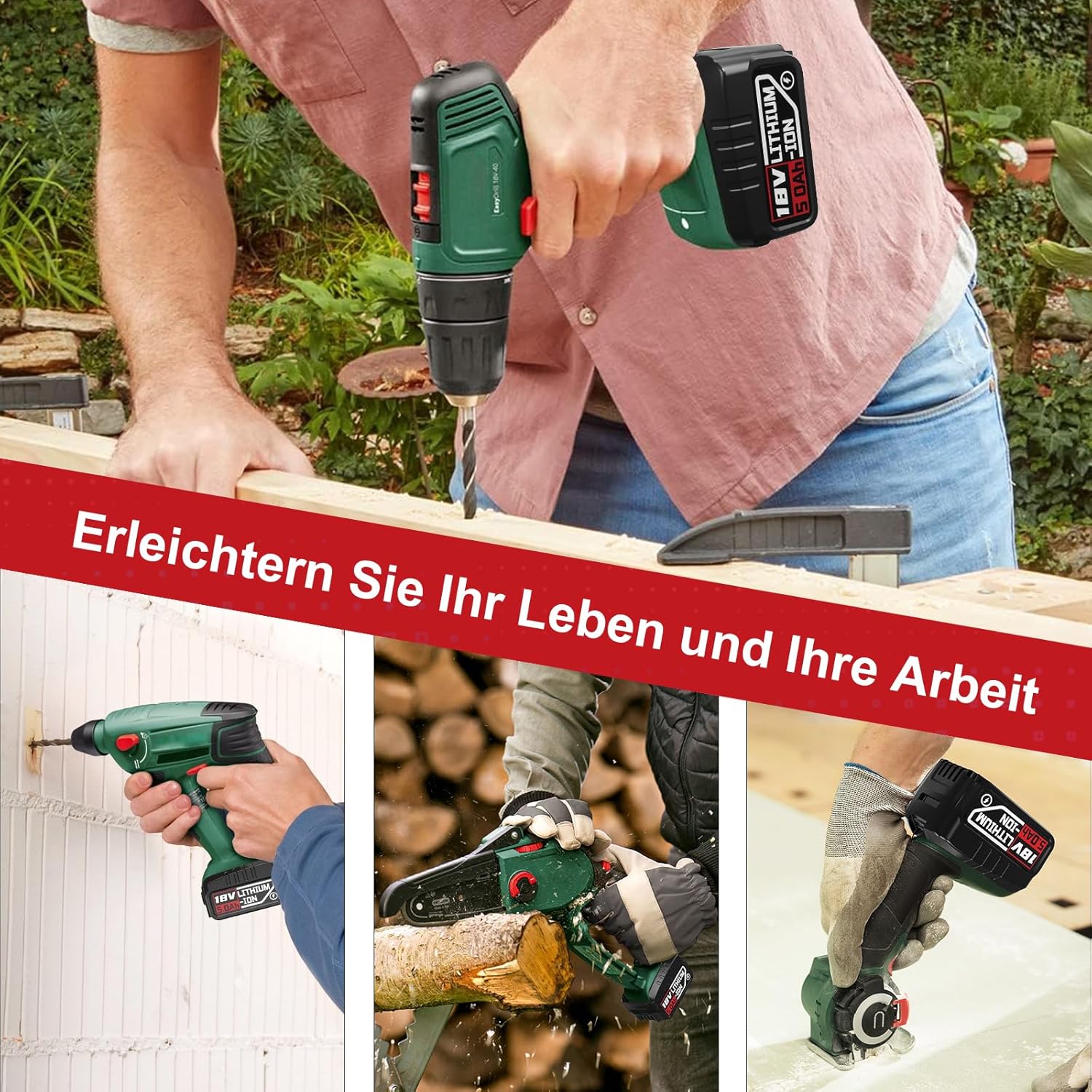 Thumbnail 4 de Bosch 18V Ersatzakku 5000mAh für Gartenwerkzeuge